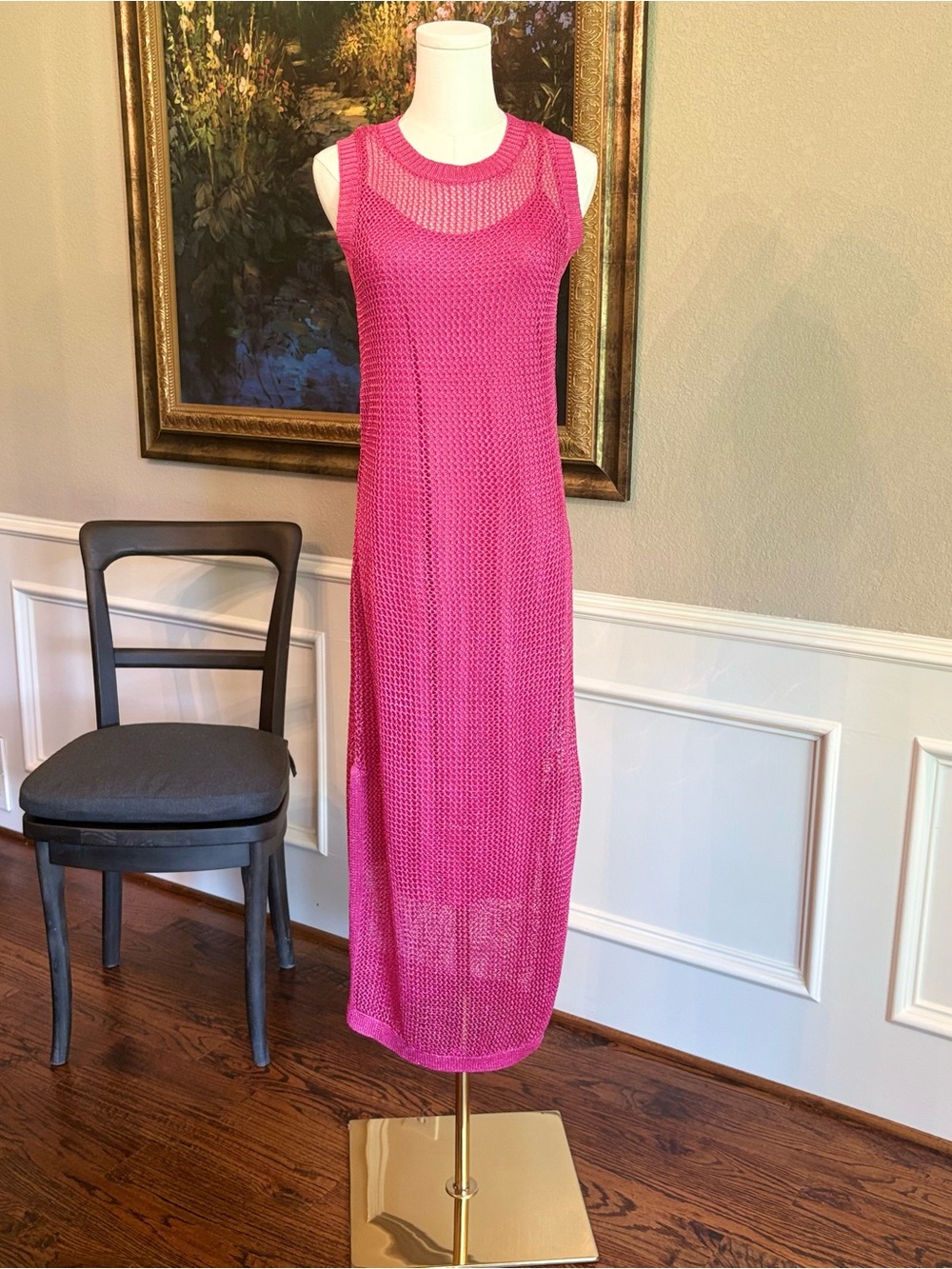 a new day Hot Pink Knit Maxi Dress Sz XS